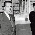 François Mitterrand, premier policier de France en novembre 1954. D. R.